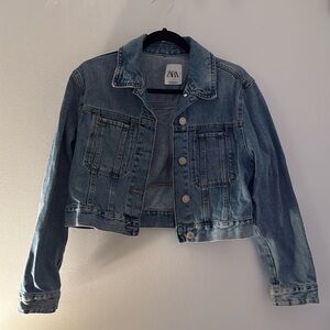 Zara Cropped Denim Jacket